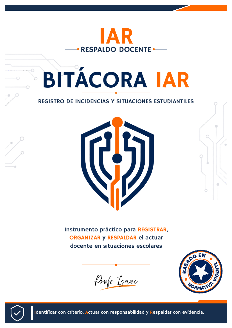 Bitácora IAR, página de muestra 1